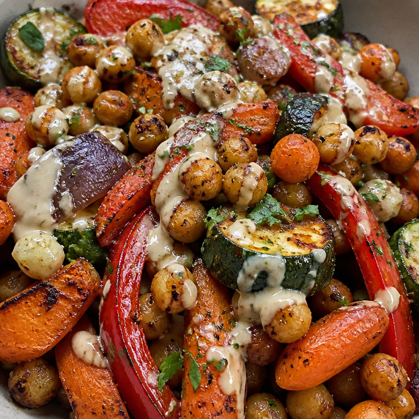 Roasted Vegetable & Chickpea Bowl
