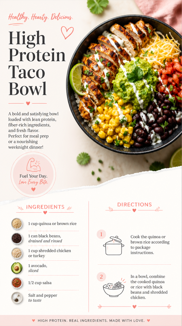 High Protein Taco Bowl