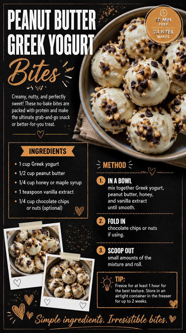 Peanut Butter Greek Yogurt Bites