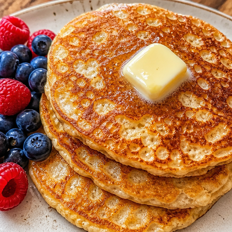 Cottage Cheese Oatmeal Pancakes