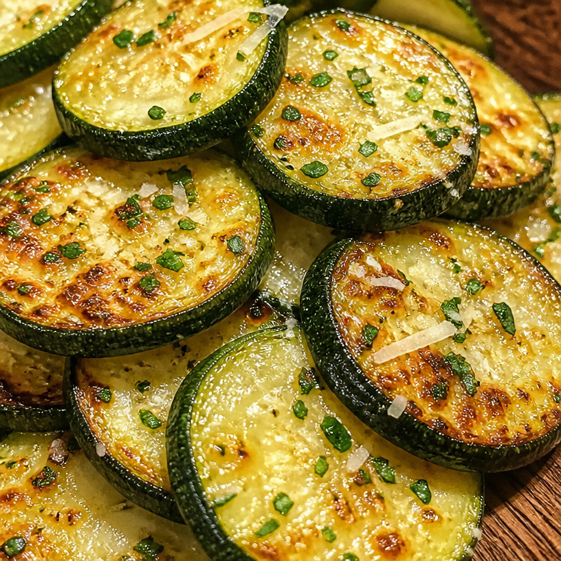 Garlic Parmesan Roasted Zucchini