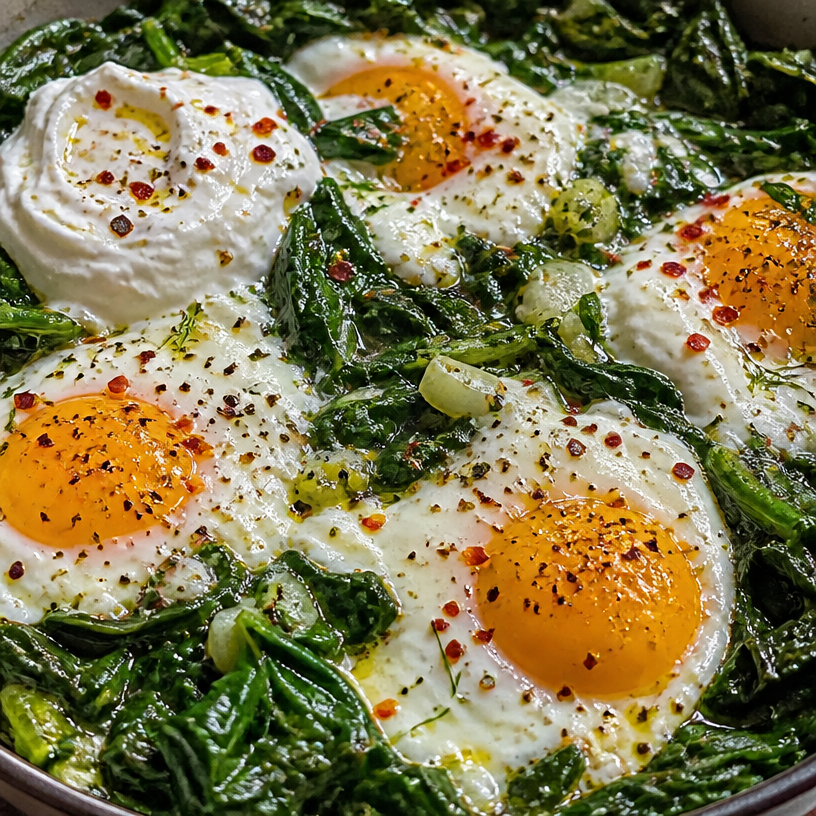 Spinach and Eggs with Greek Yogurt