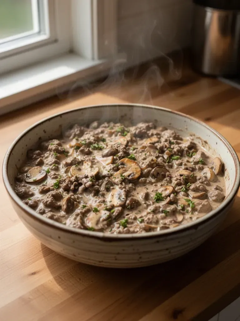 Easy Hamburger Beef Stroganoff