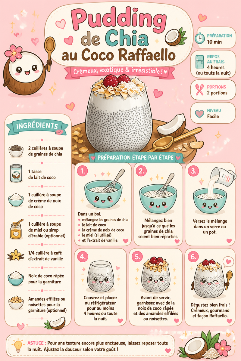 Pudding de Chia au Coco Raffaello