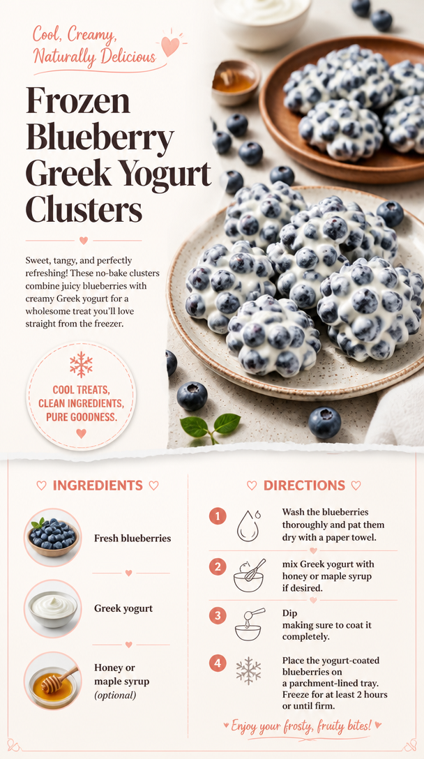 Frozen Blueberry Greek Yogurt Clusters