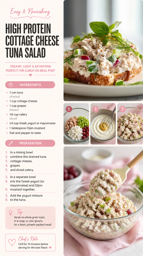 High Protein Cottage Cheese Tuna Salad