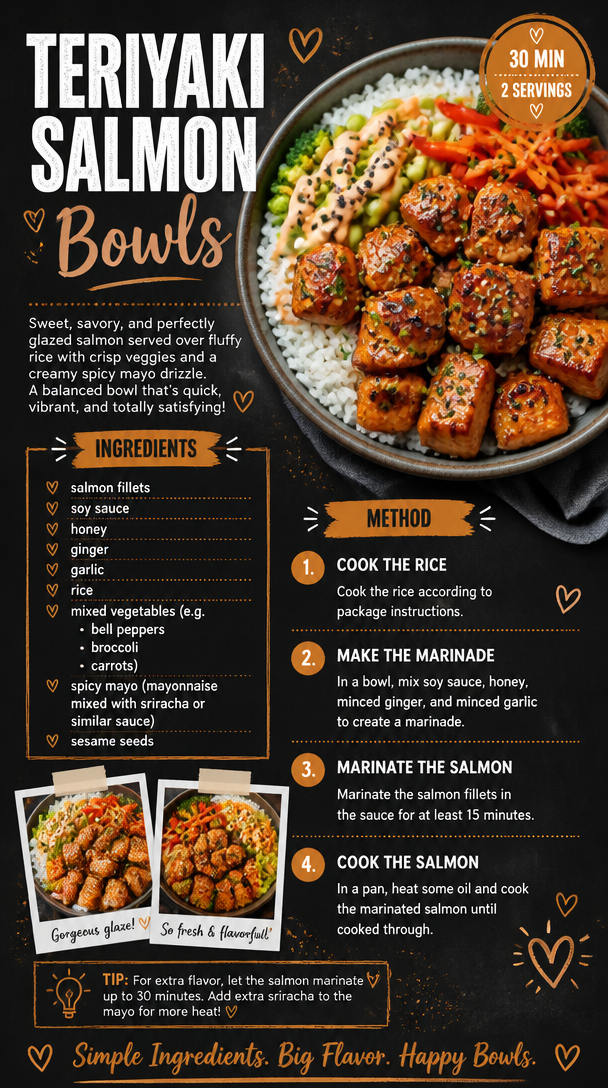 Teriyaki Salmon Bowls