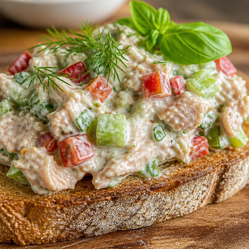 High Protein Cottage Cheese Tuna Salad