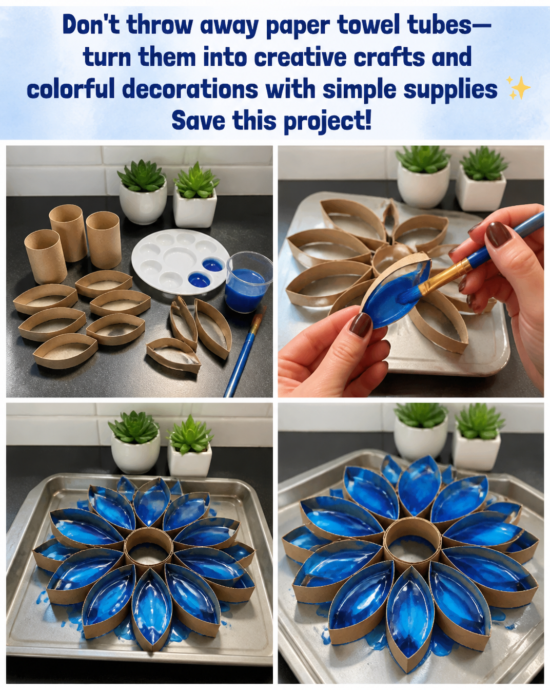 Don't throw away paper towel tubes—turn them into creative crafts and colorful decorations with simple supplies ✨ Save this project! 8 Don't throw away paper towel tubes—turn them into creative crafts and colorful decorations with simple supplies ✨ Save this project!