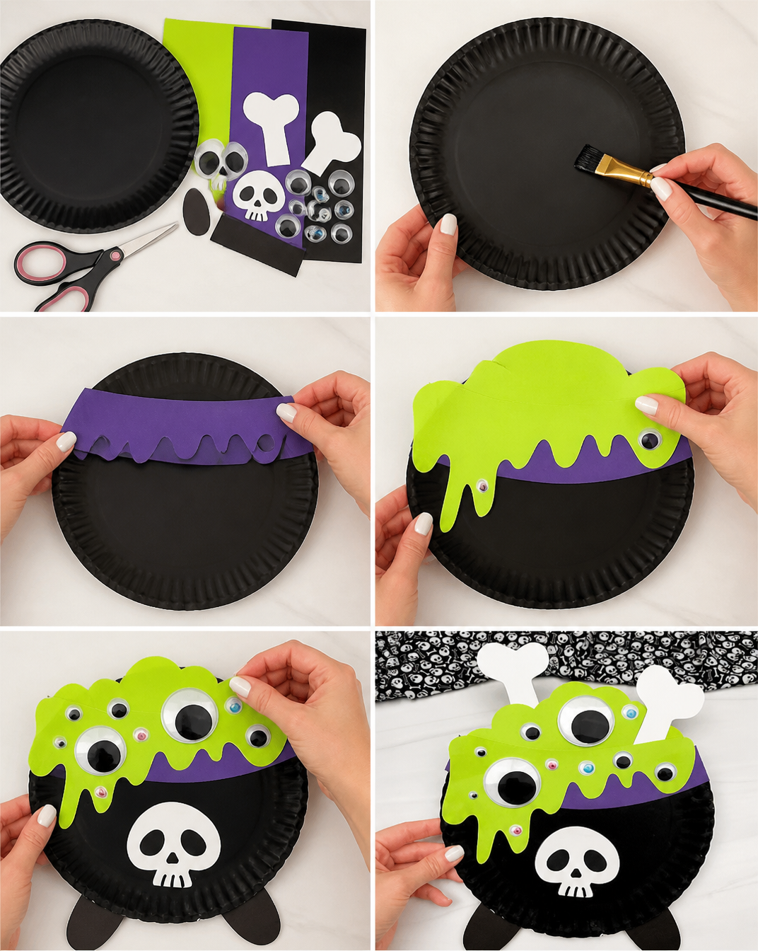 Paper Plate Witches Brew Craft For Kids [Free PDF Template]