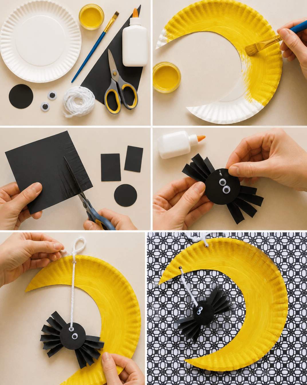 Crescent Moon and Bat Craft