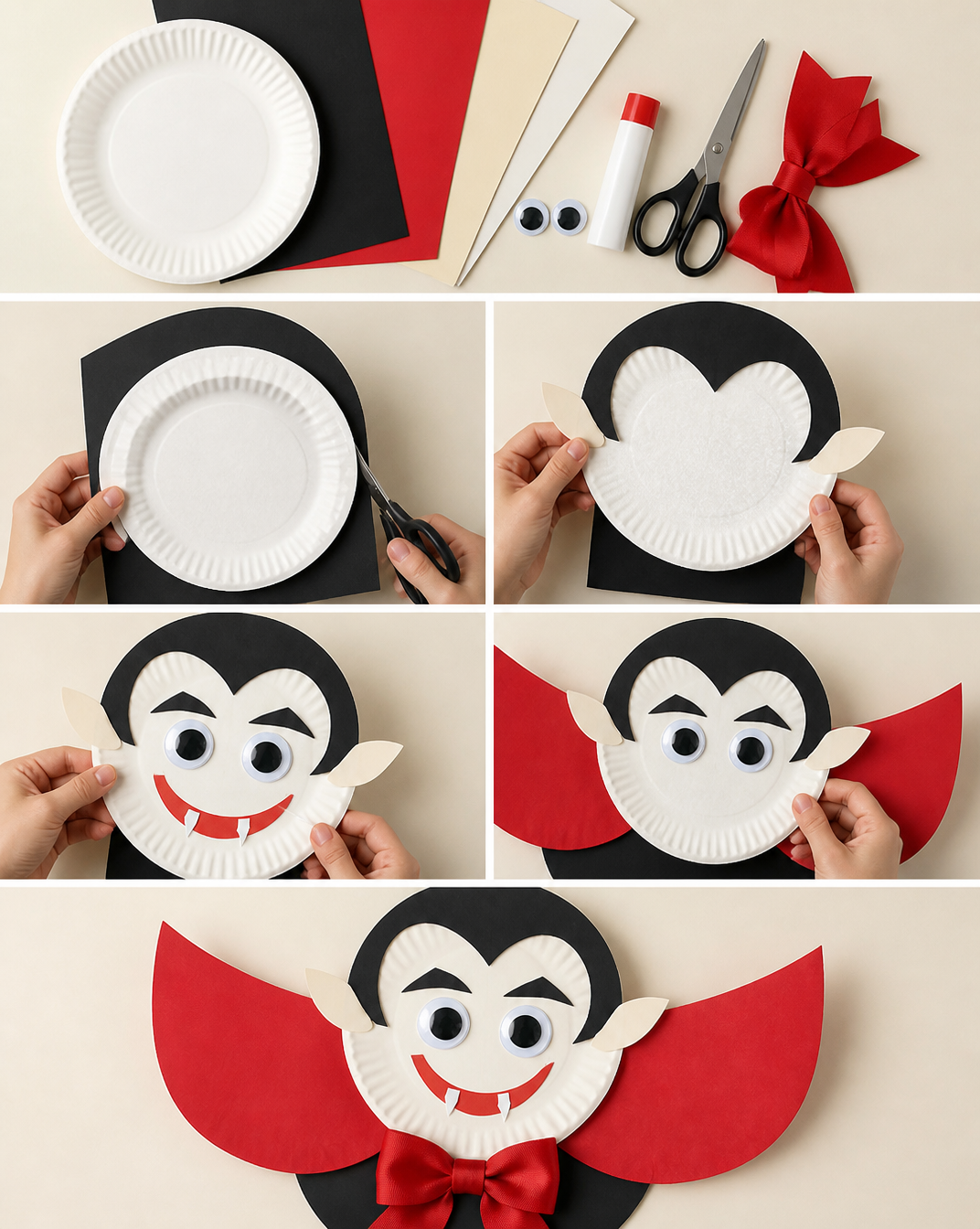 Darling Paper Plate Vampire Craft