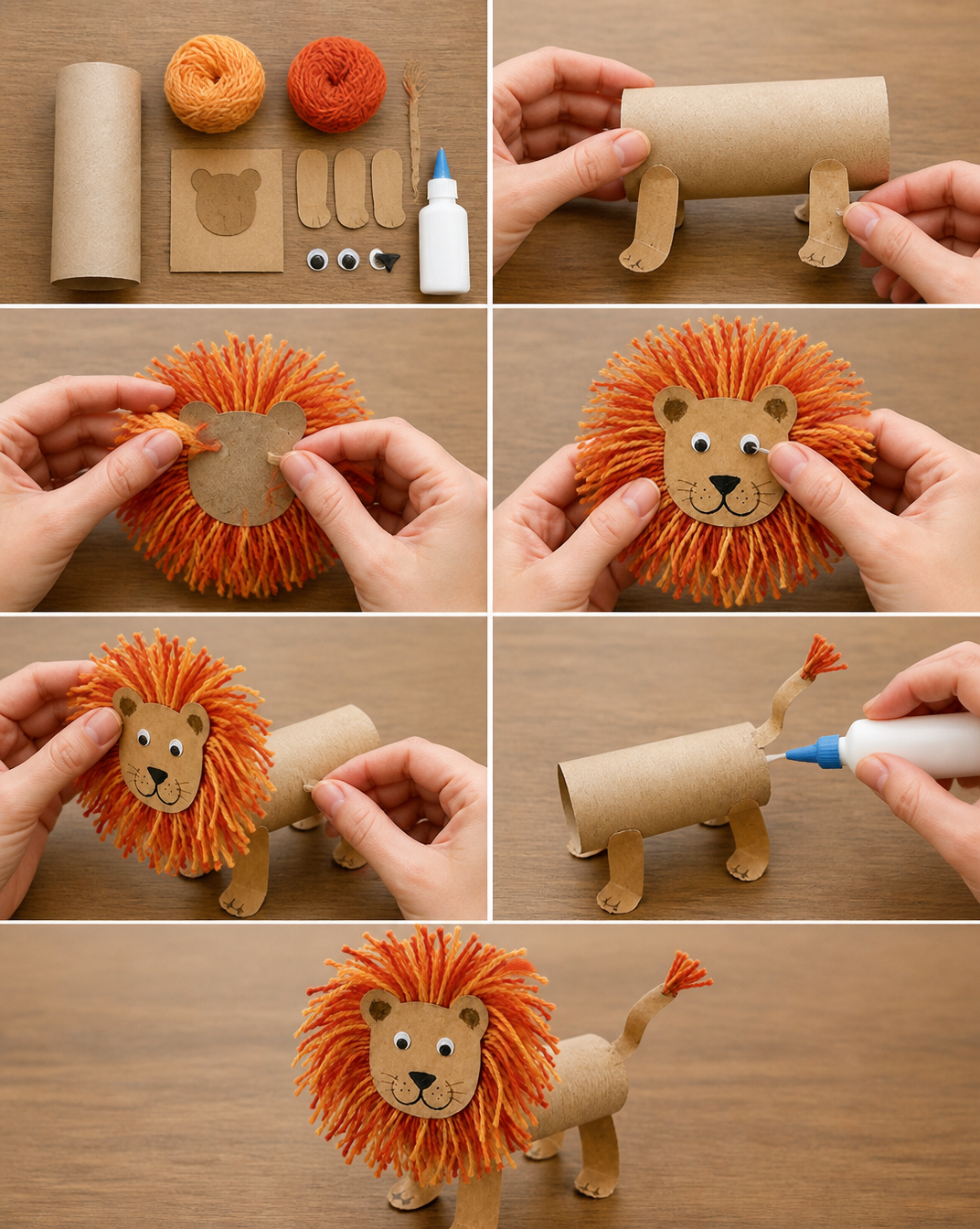 Easy Toilet Paper Roll Lion Craft