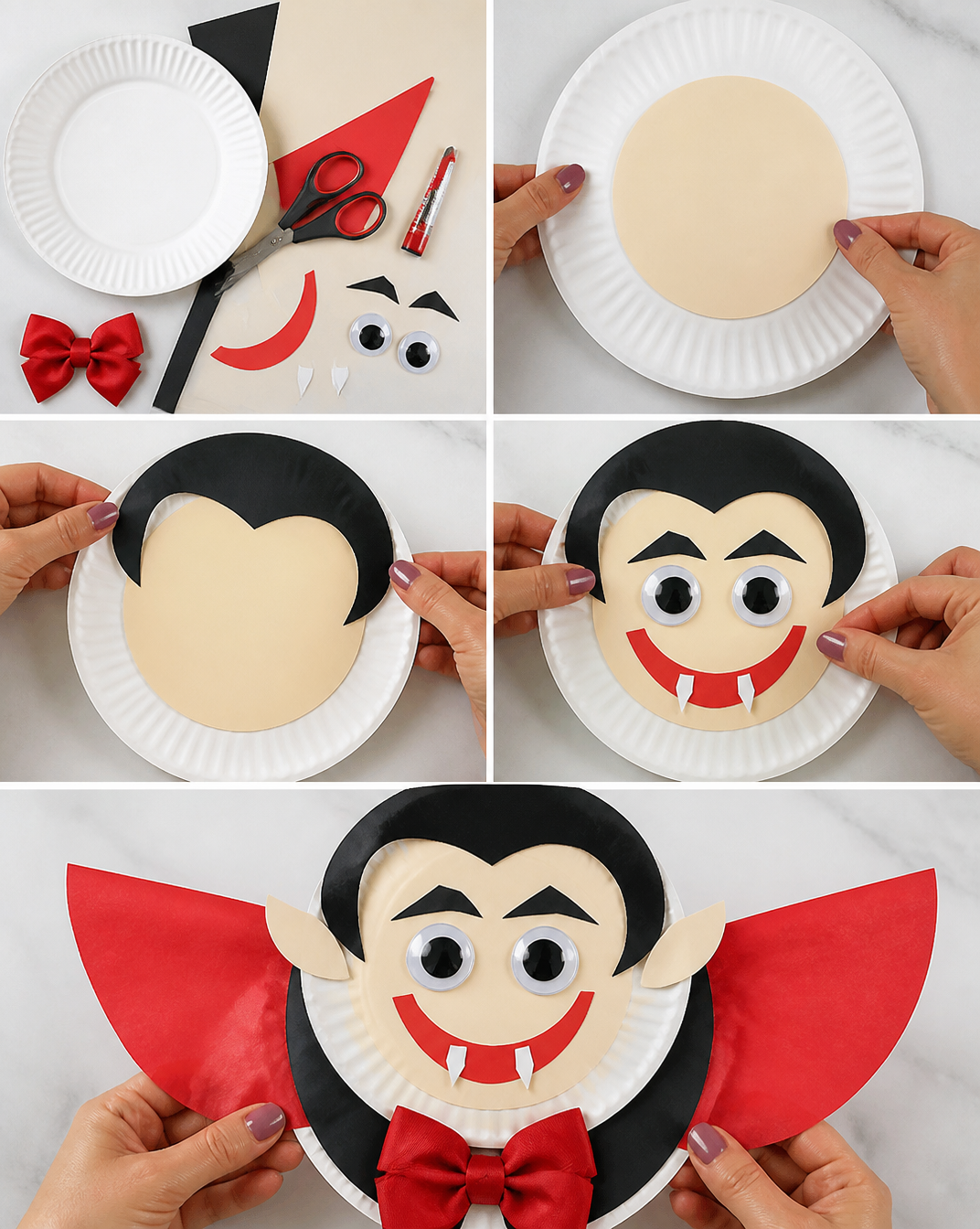 Darling Paper Plate Vampire Craft