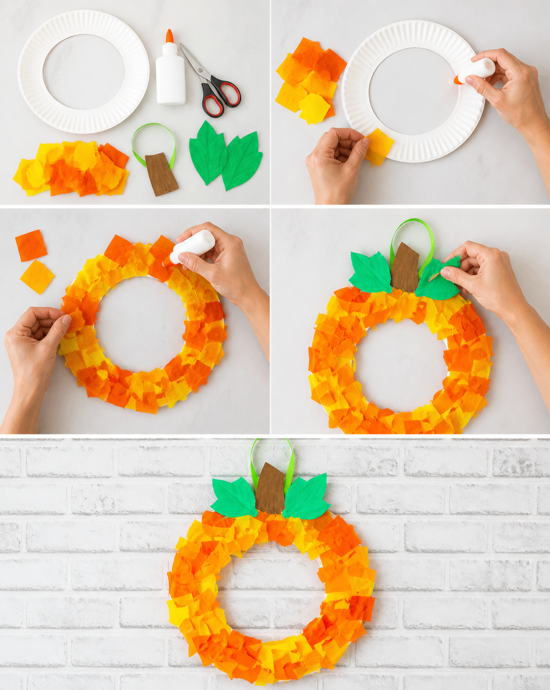 Pumpkin Wreath Craft