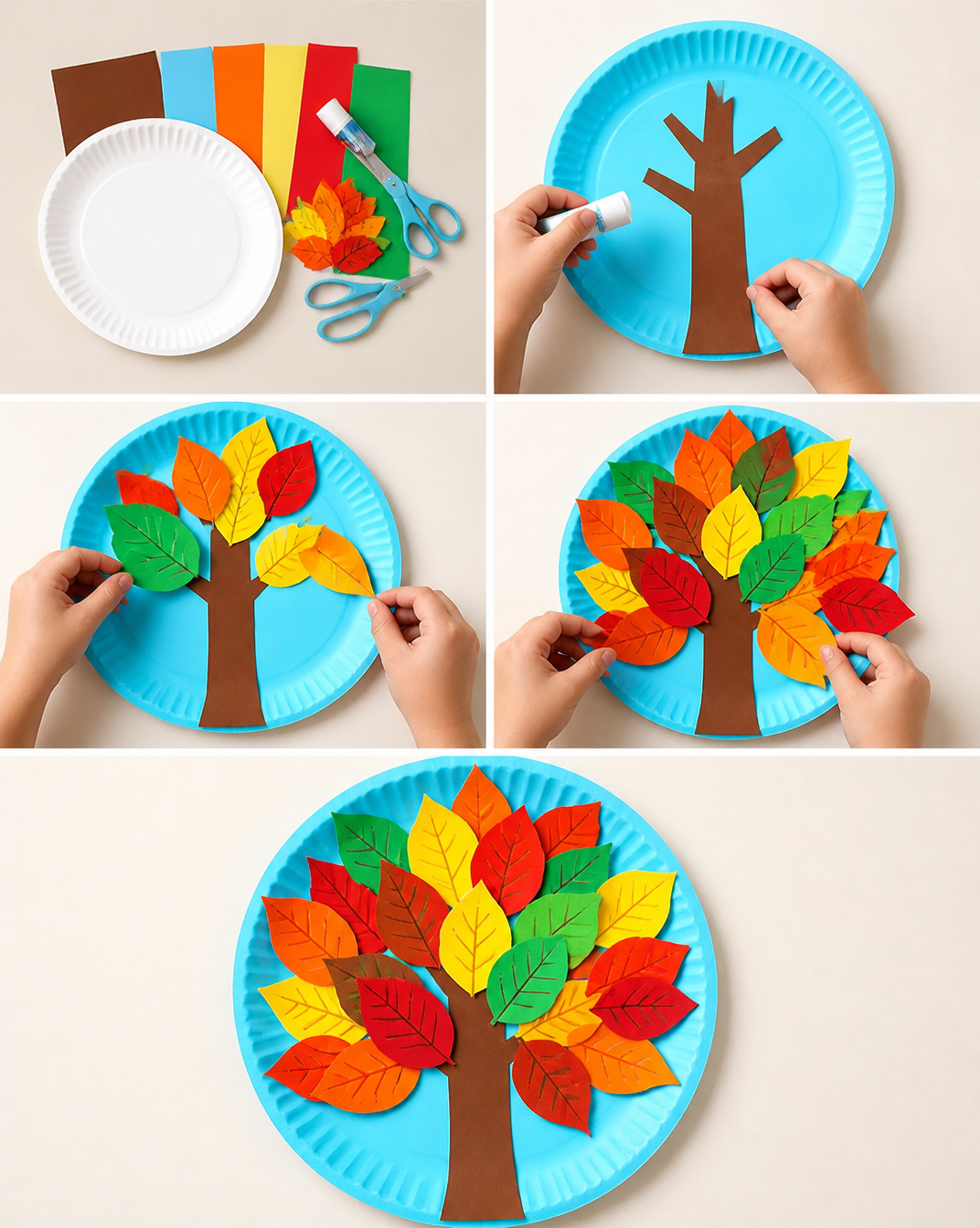Paper Plate Autumn Tree