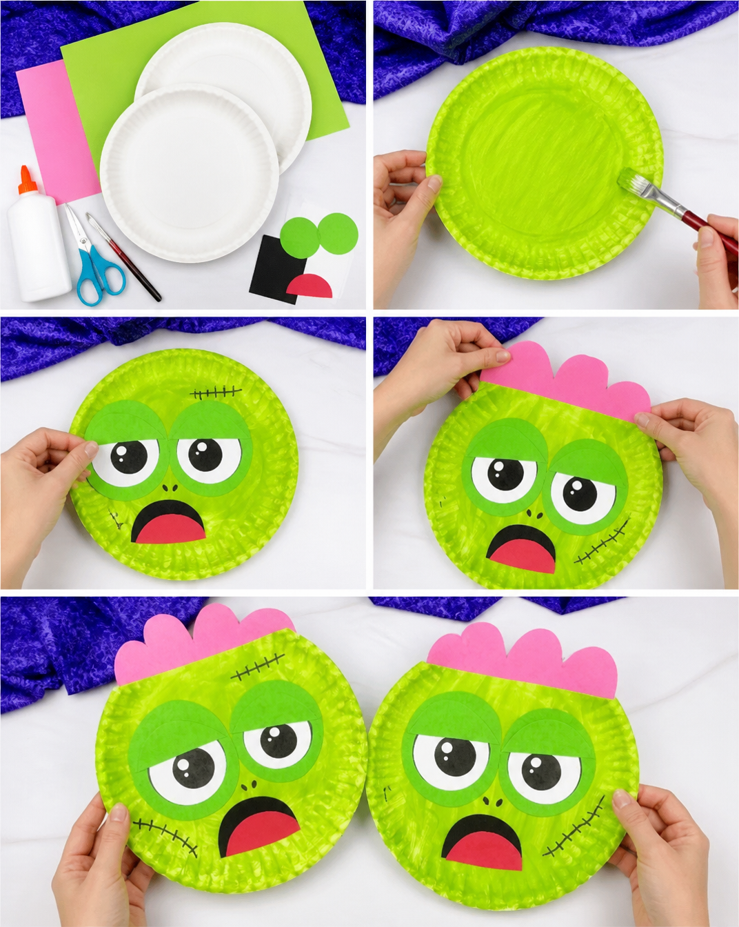Zombie Paper Plate Craft For Kids [Free Template]
