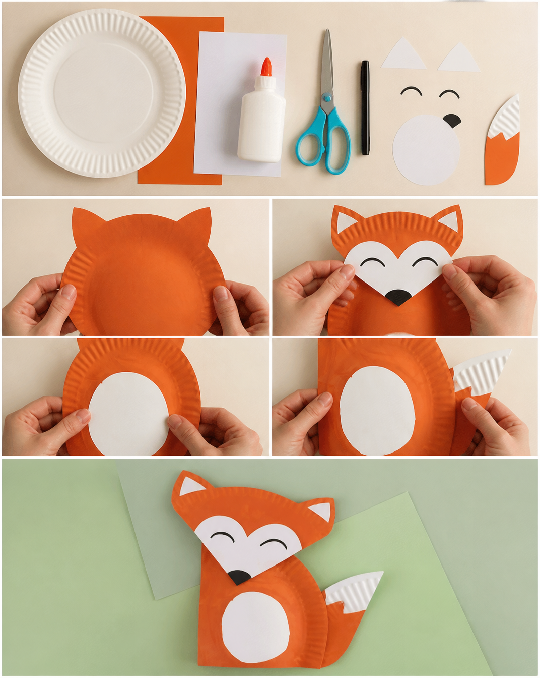 Red Fox Paper Plate Craft – Fall Paper Plates