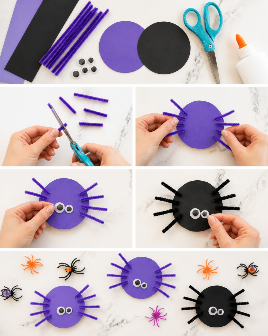 Pipe Cleaner Spiders