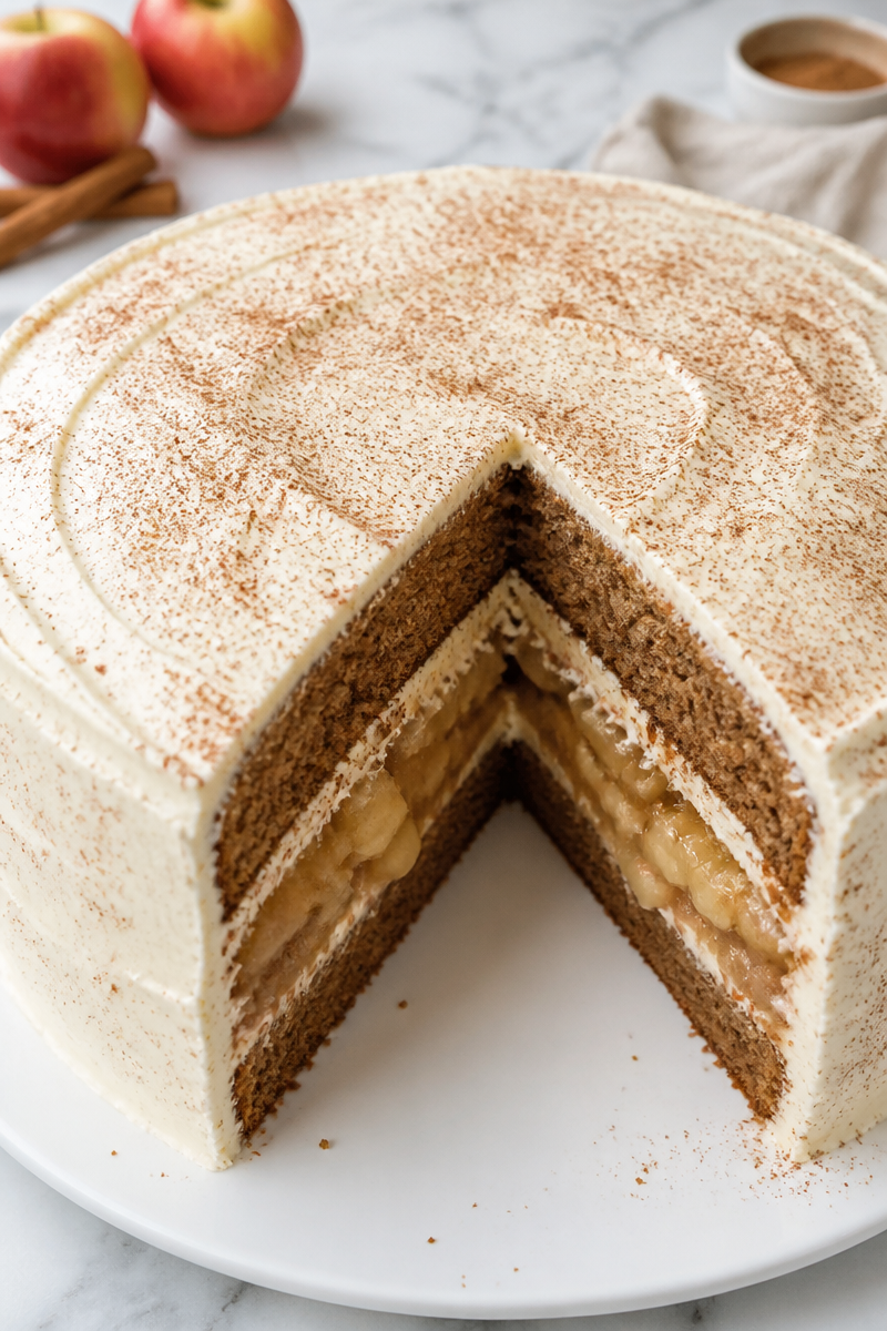 Pinterest Assembly Process Piecaken Apple Pie Spice Cake