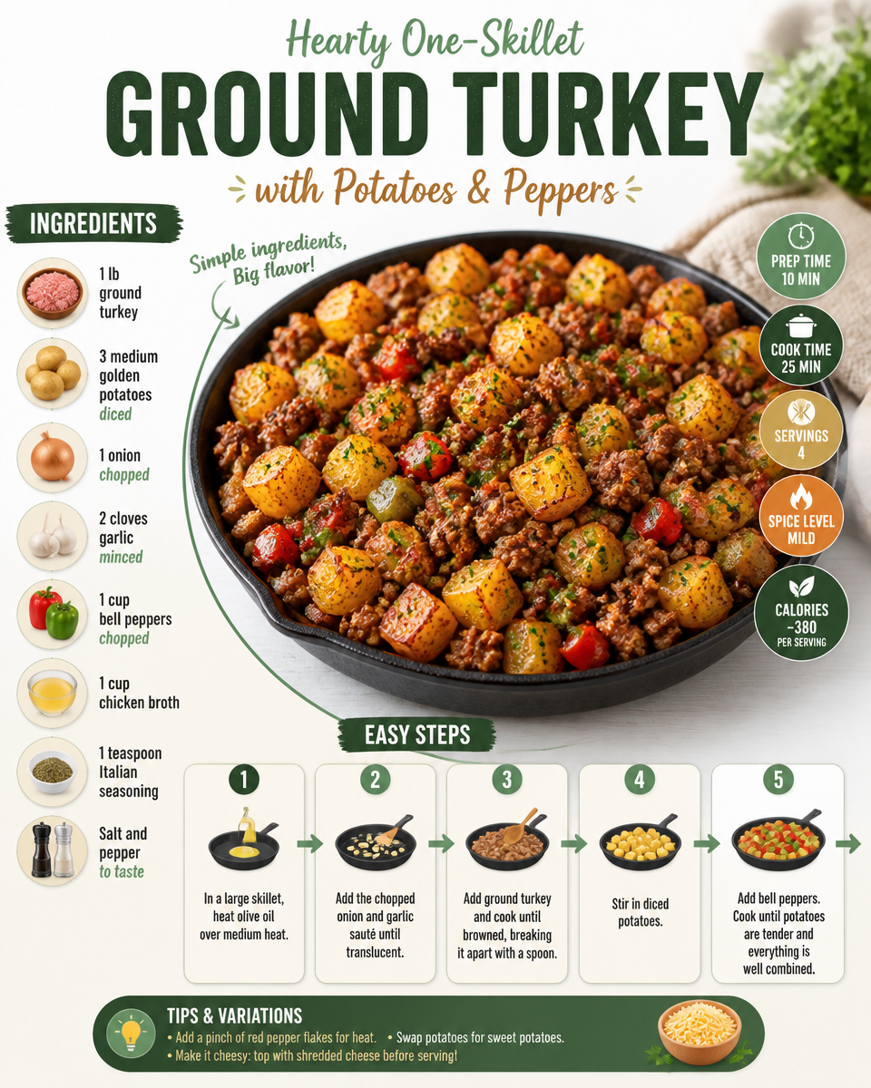 Hearty One-Skillet Ground Turkey Meal