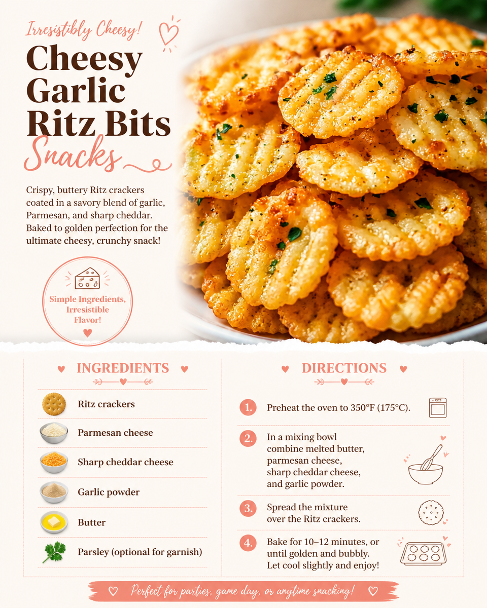 Cheesy Garlic Ritz Bits Snacks