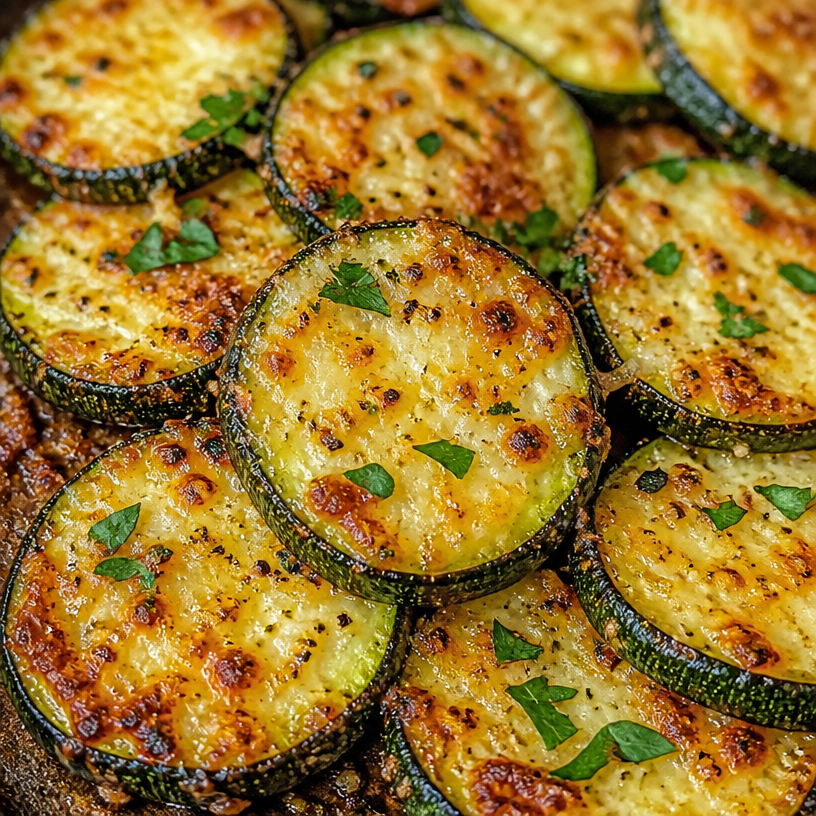 Crispy Garlic Parmesan Roasted Zucchini