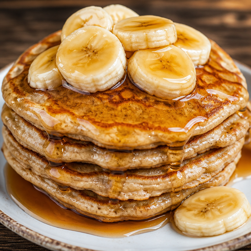 Banana Oatmeal Pancakes