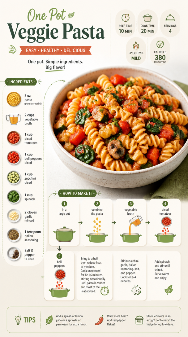 One Pot Veggie Pasta