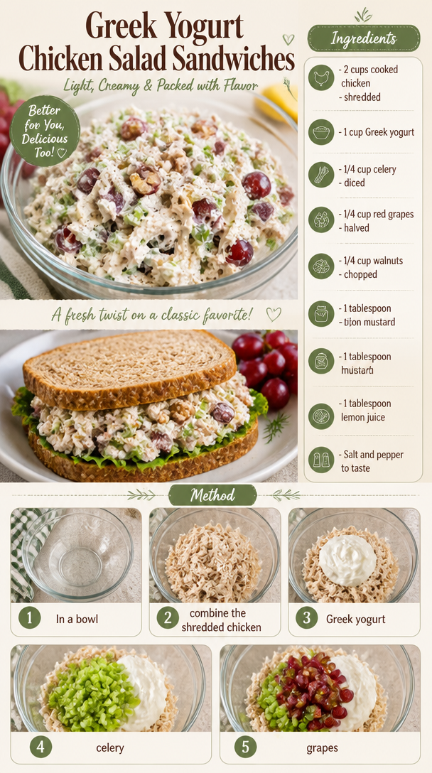Greek Yogurt Chicken Salad Sandwiches