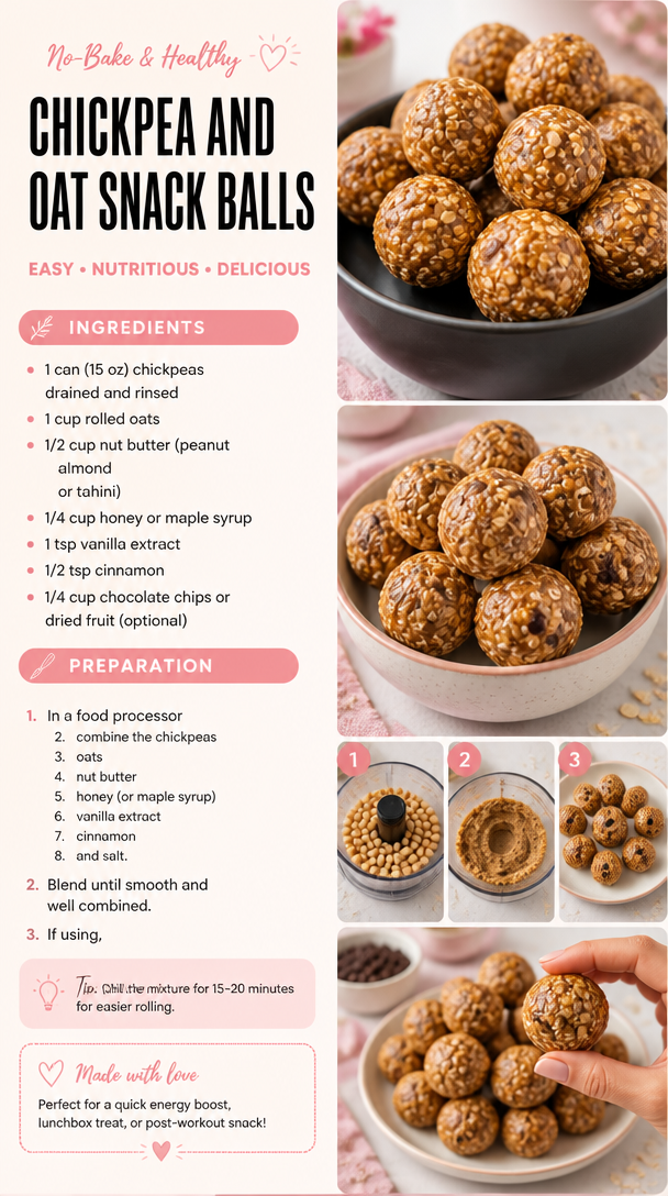 Chickpea and Oat Snack Balls