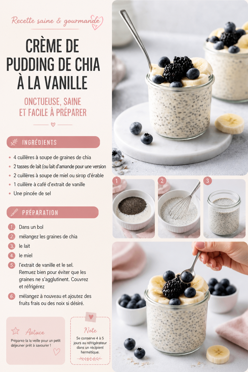 Crème de pudding de chia à la vanille