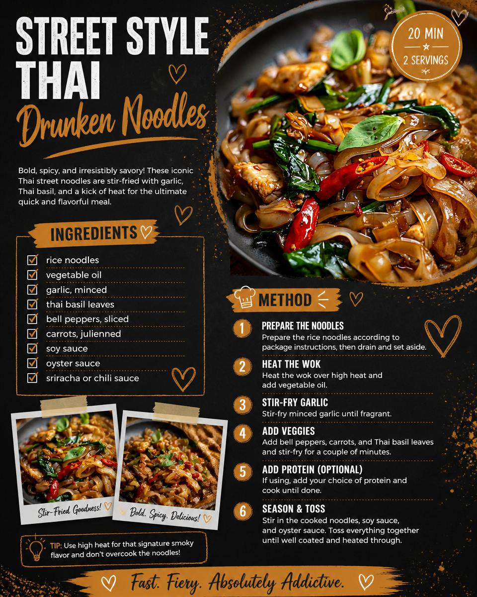 Street Style Thai Drunken Noodles