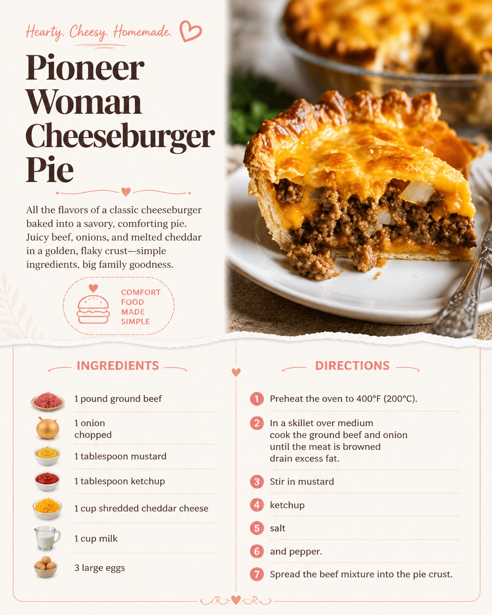 Pioneer Woman Cheeseburger Pie