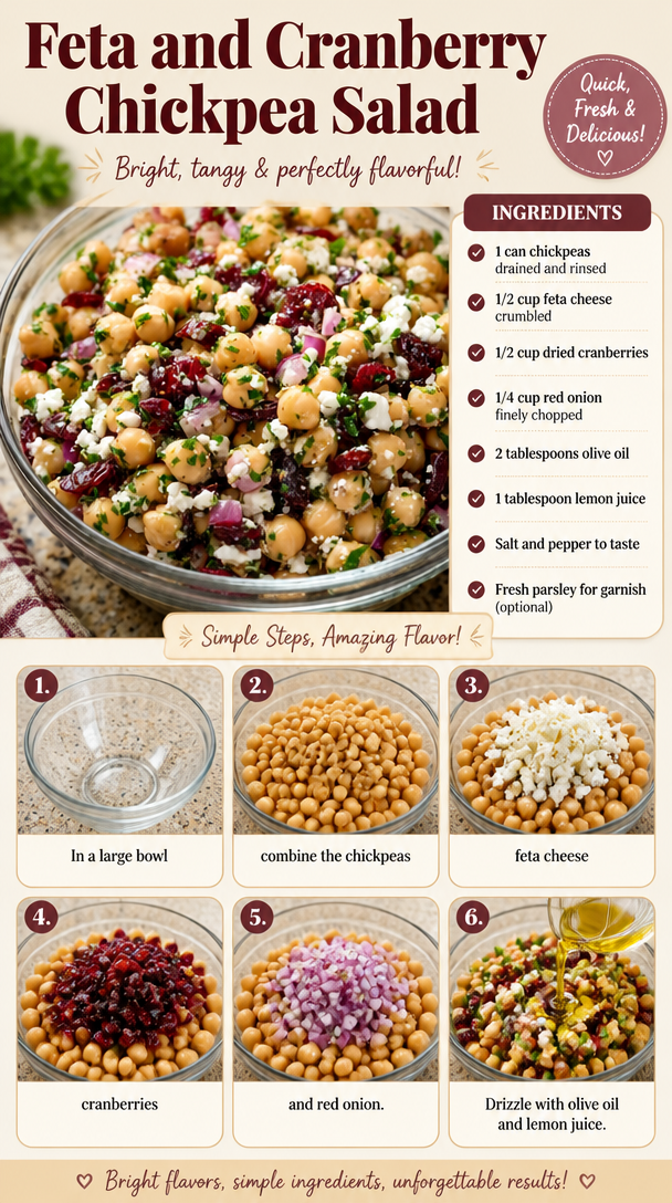 Feta and Cranberry Chickpea Salad