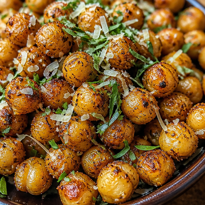 Crispy Baked Parmesan Garlic Chickpeas