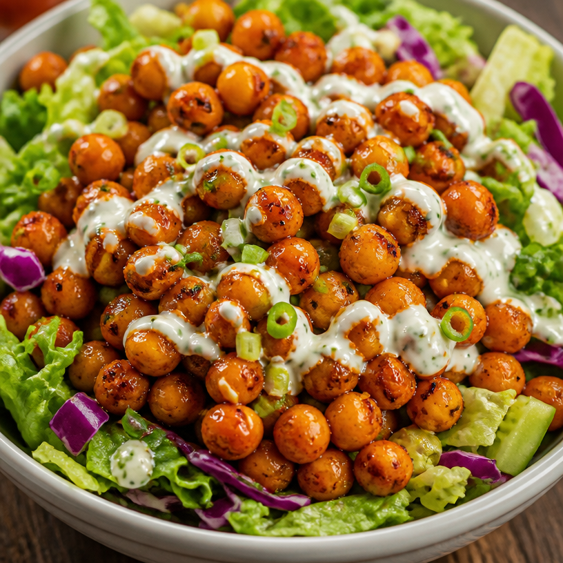 Buffalo Roasted Chickpeas Salad