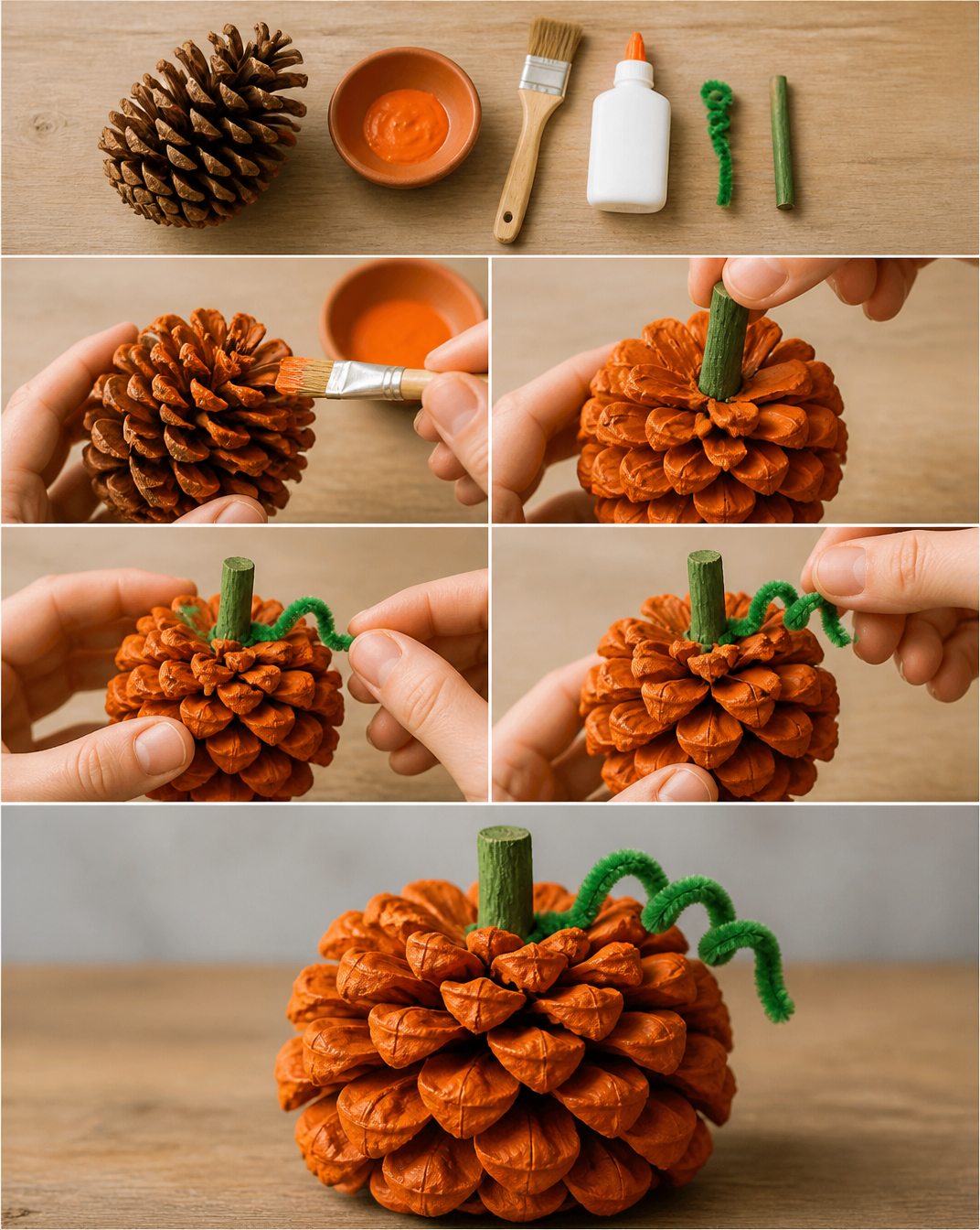 Pine Cone Pumpkin Craft
