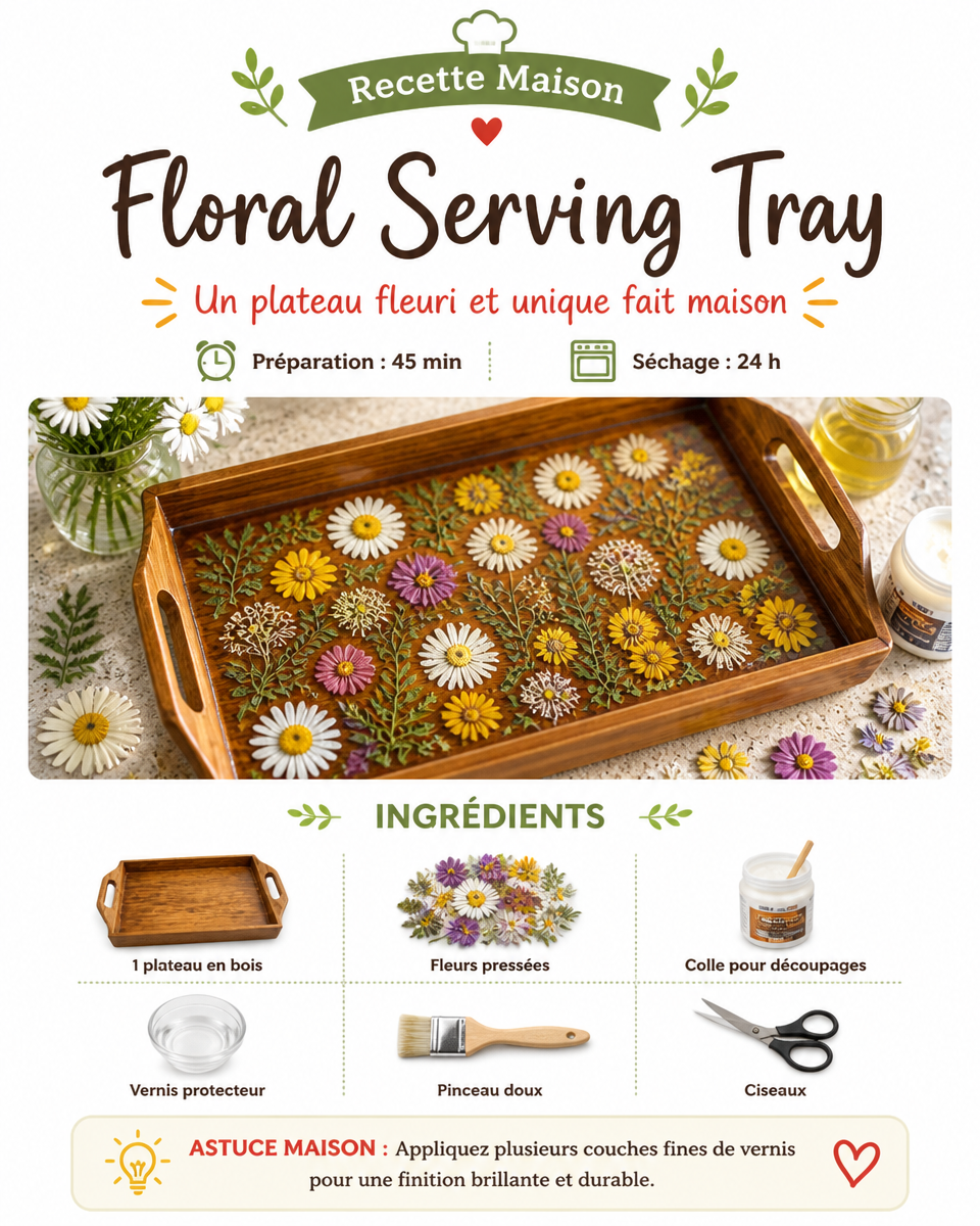 Floral Serving Tray 2 Floral Serving Tray