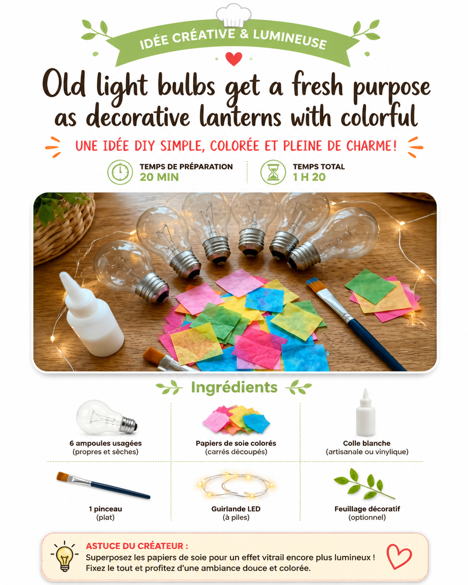 Old light bulbs get a fresh purpose as decorative lanterns with colorful details that brighten indoor or outdoor spaces. Perfect for your next craft day. 2 Old light bulbs get a fresh purpose as decorative lanterns with colorful details that brighten indoor or outdoor spaces. Perfect for your next craft day.