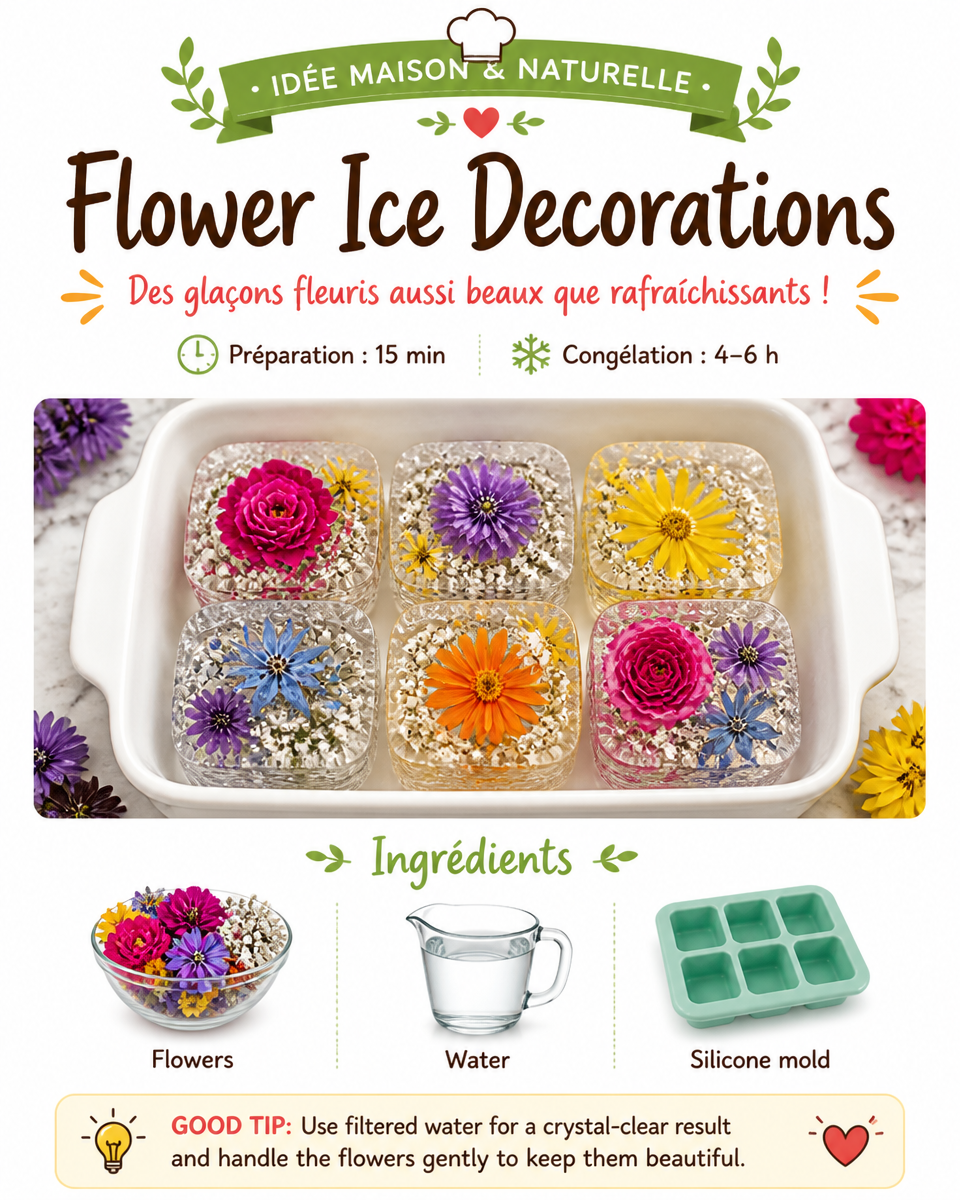 Flower Ice Decorations 6 Flower Ice Decorations