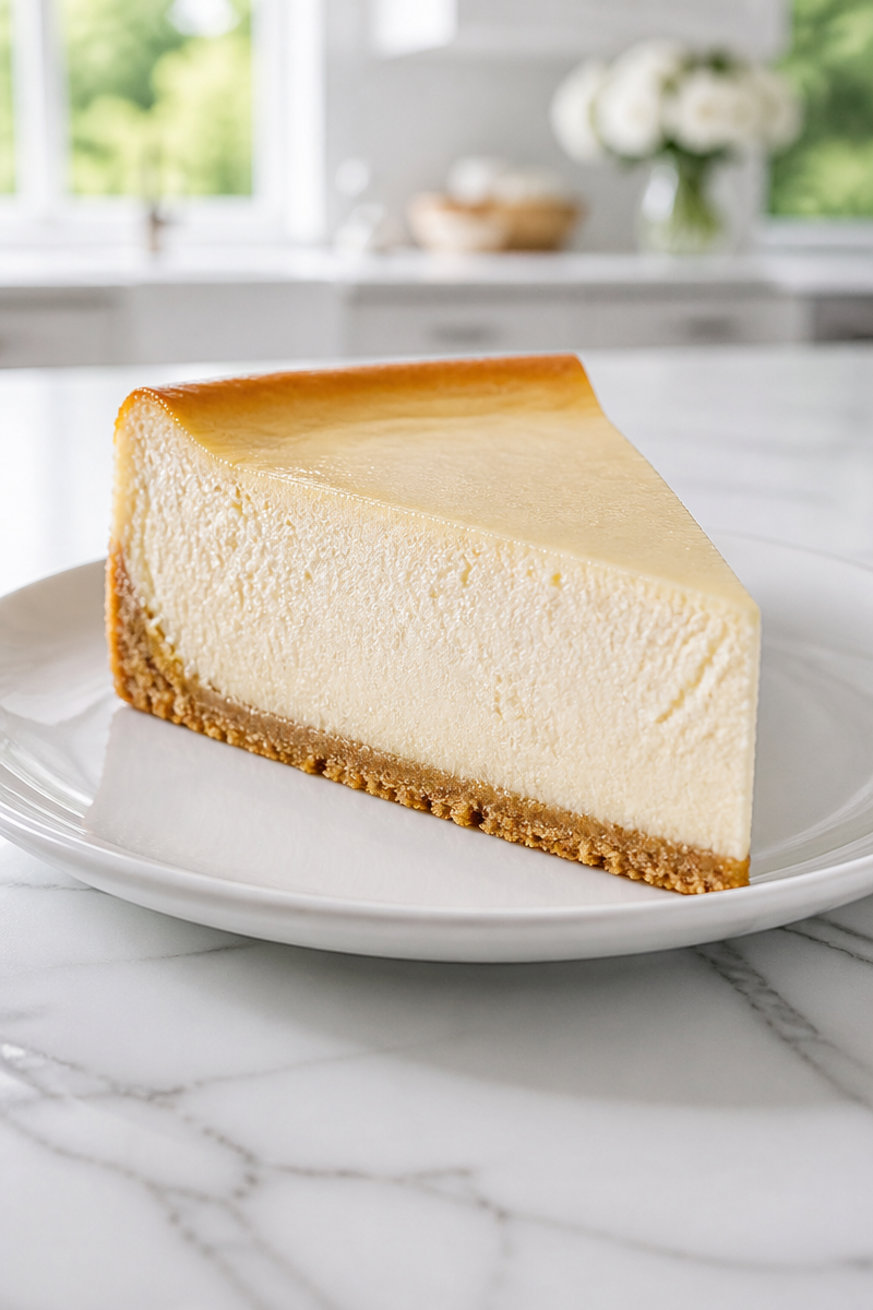 No Water Bath Keto Cheesecake Slice