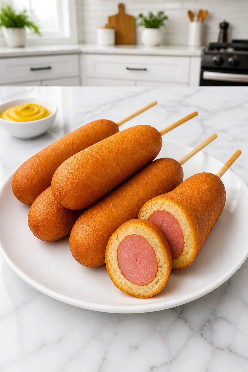 Almond Flour Crispy Corn Dog Bite