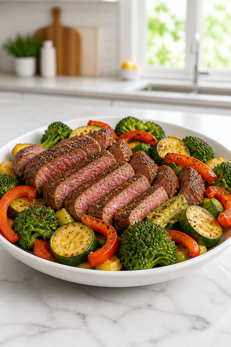 Ninja Foodi Steak Vegetable Bowl