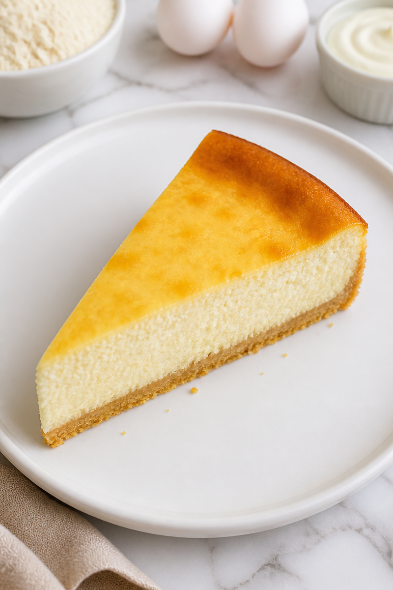No Water Bath Keto Cheesecake Slice