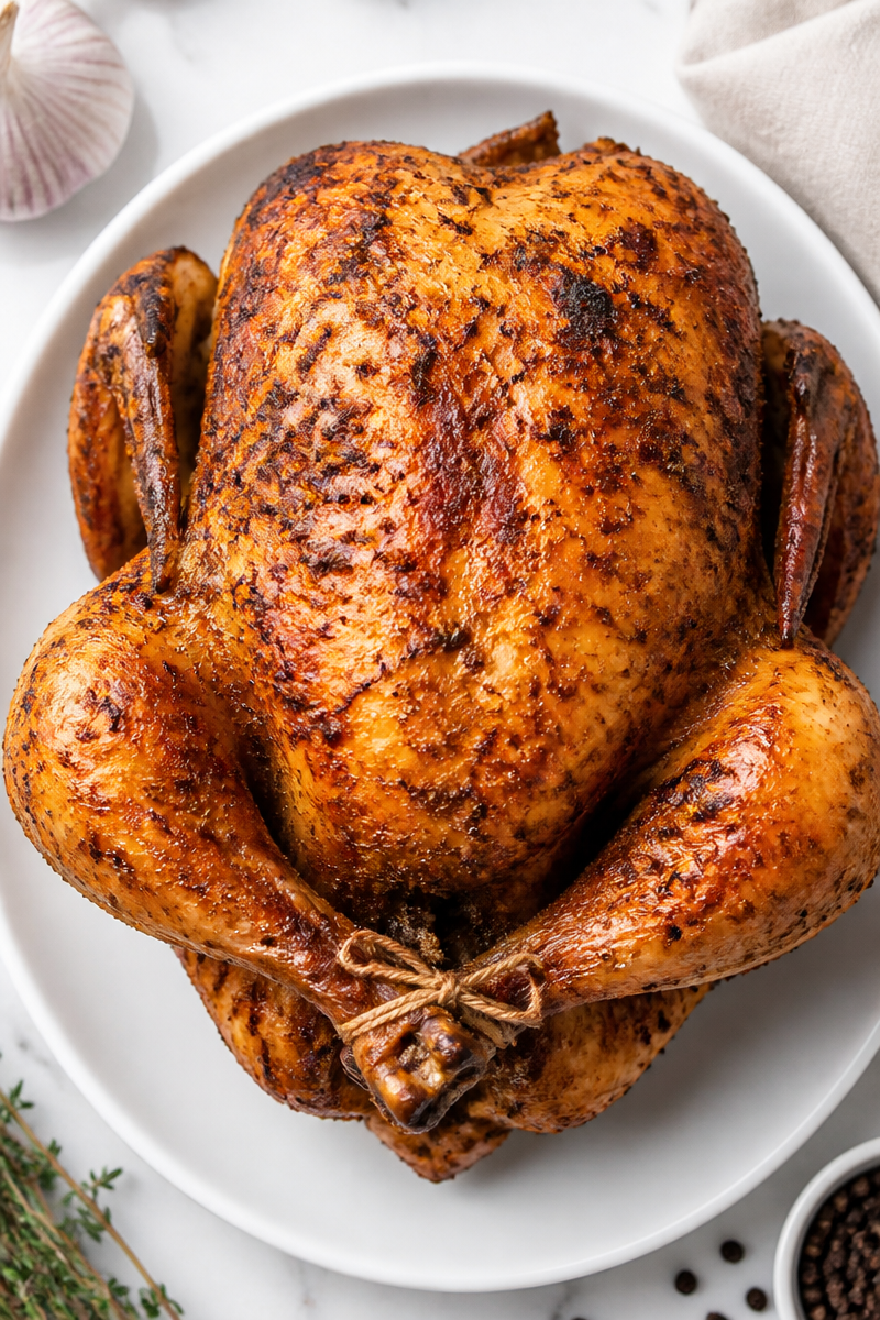 Air Fryer Whole Chicken Rotisserie Style