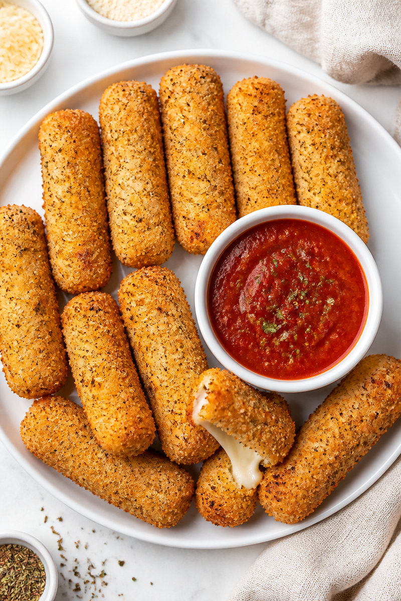 Double Coated Air Fryer Mozzarella Stick