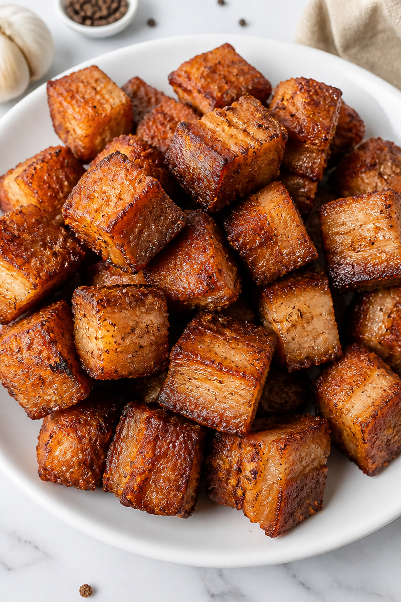 Keto Air Fried Pork Belly Bite
