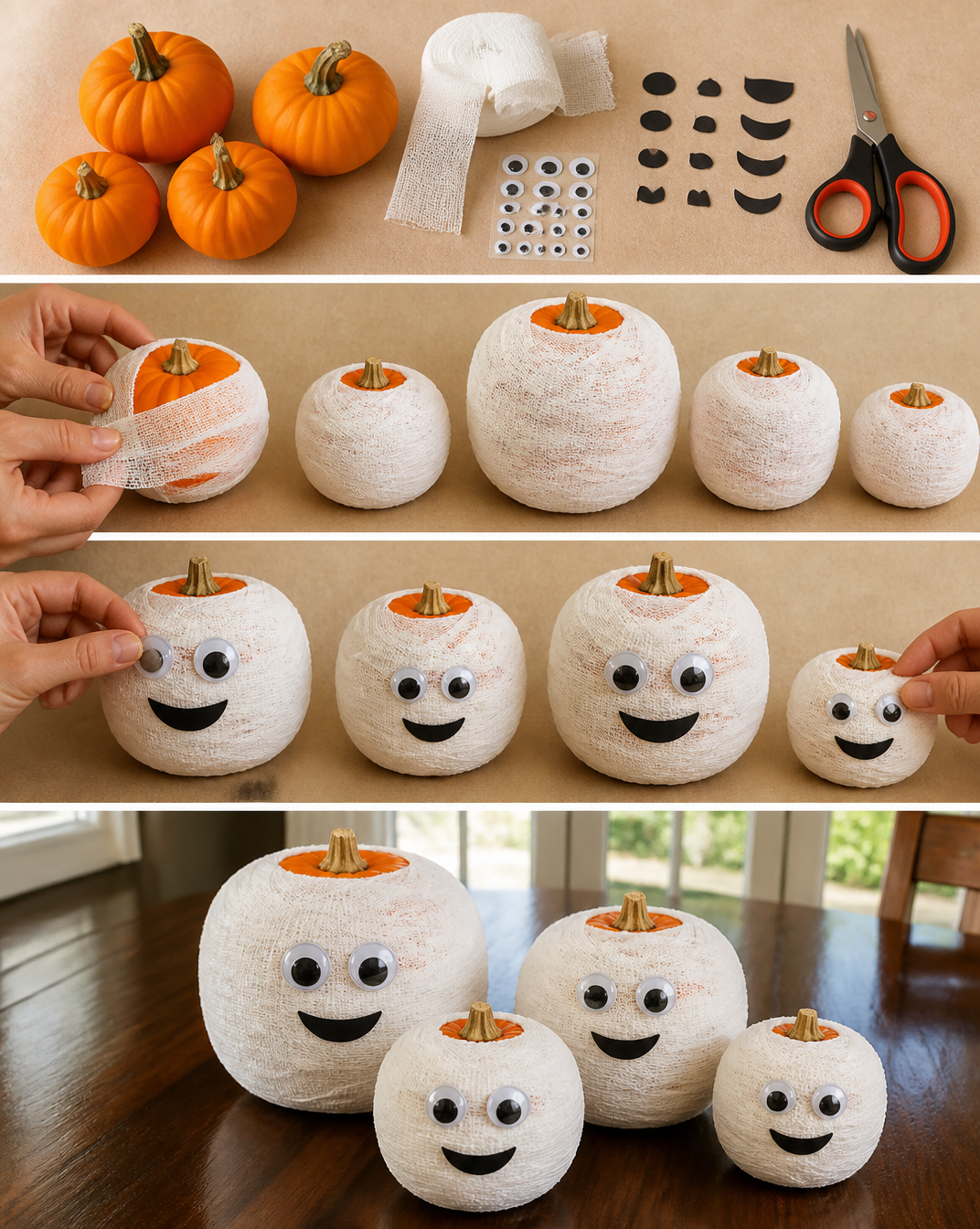 Family of Pumpkin Mummies