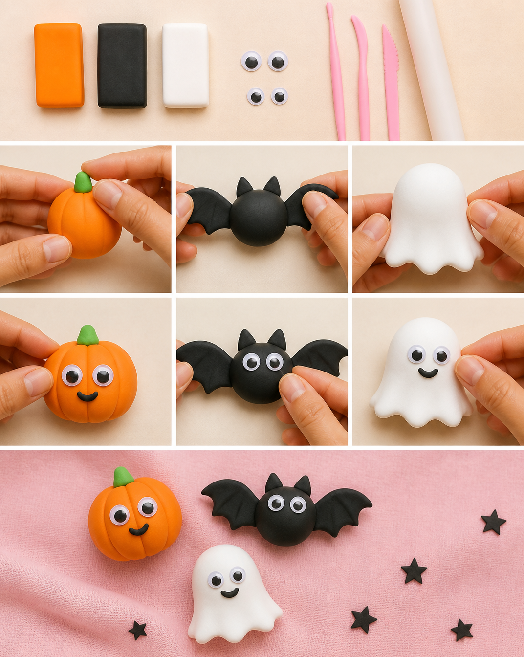 Halloween Clay Decorations